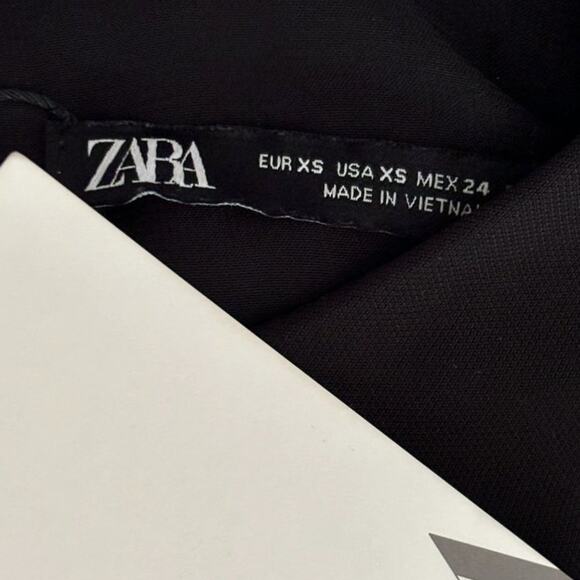 NWT ZARA Side Slit Cutout Maxi Dress in Black SZ XS - Picture 10 of 13